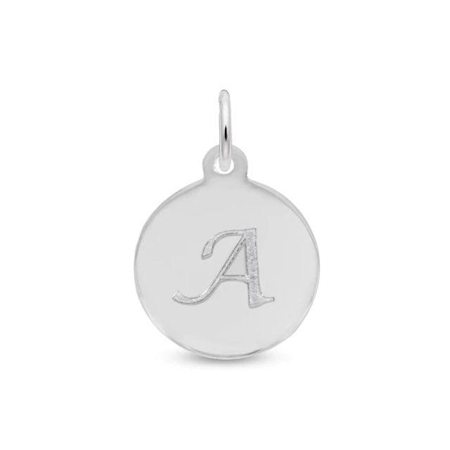 Rembrandt CharmsÂ® Letter "A" Disc in Sterling Silver