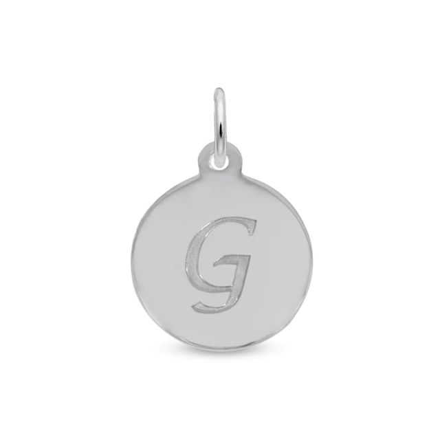 Rembrandt CharmsÂ® Letter "G" Disc in Sterling Silver