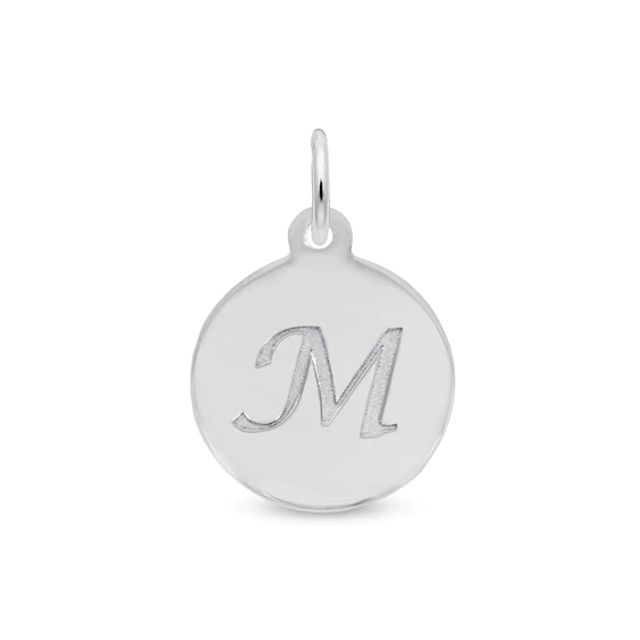 Rembrandt CharmsÂ® Letter "M" Disc in Sterling Silver