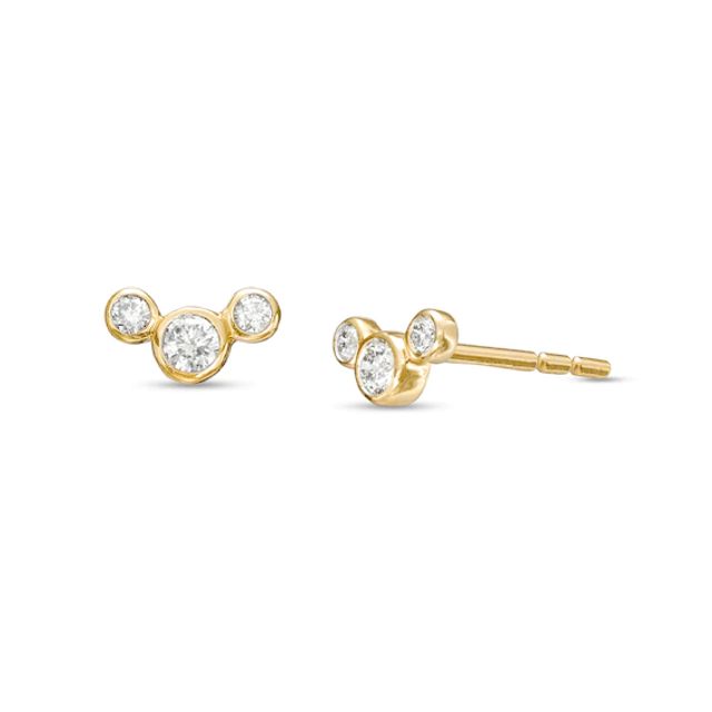 1/6 CT. T.w. Diamond Trio Stud Earrings in 10K Gold