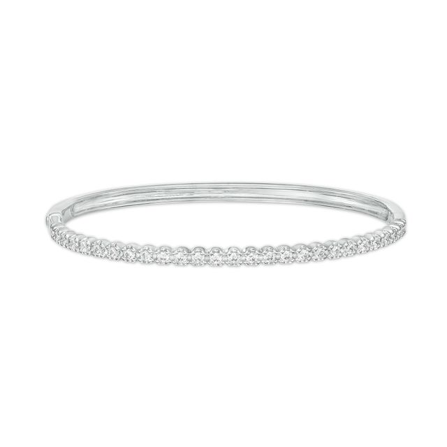 1 CT. T.w. Certified Lab-Created Diamond Line Bangle in 14K White Gold (F/Si2) â 7.25"