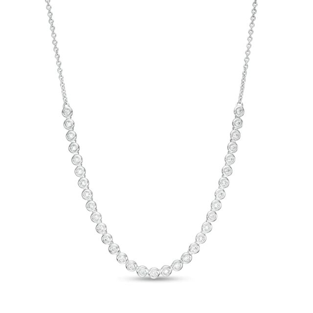 1/2 CT. T.w. Diamond Line Necklace in 10K White Gold â 17"