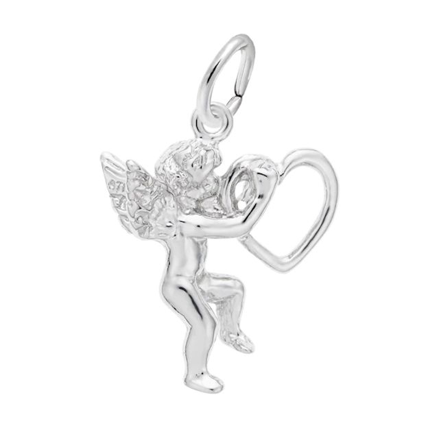 Rembrandt CharmsÂ® Angel Holding Heart in Sterling Silver