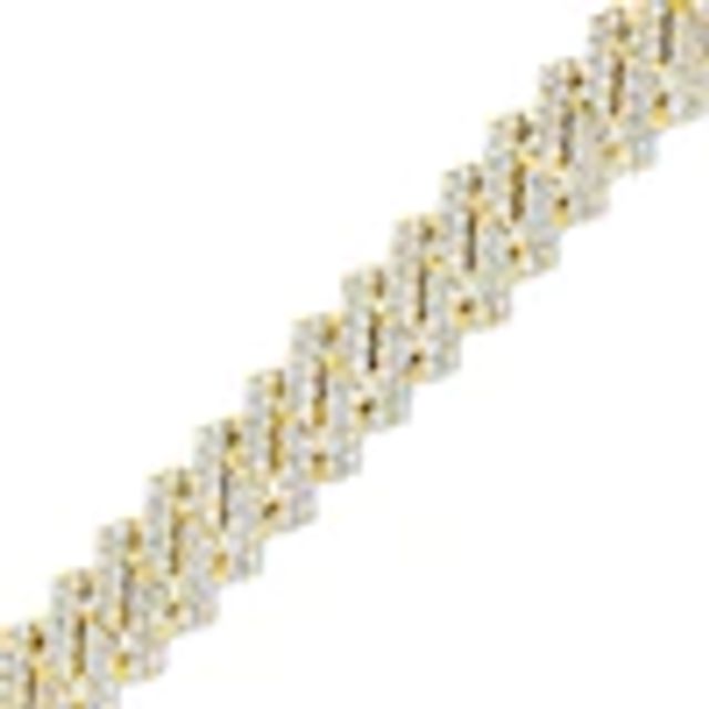 Men's Black Onyx Bracelet 1/2 ct tw Diamonds 10K Yellow Gold 8.5