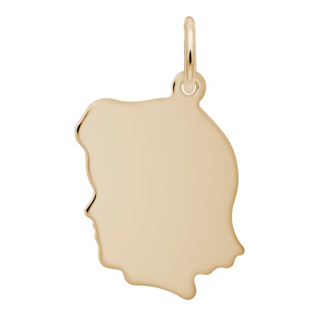 Rembrandt CharmsÂ® Girl Silhouette in 14K Gold