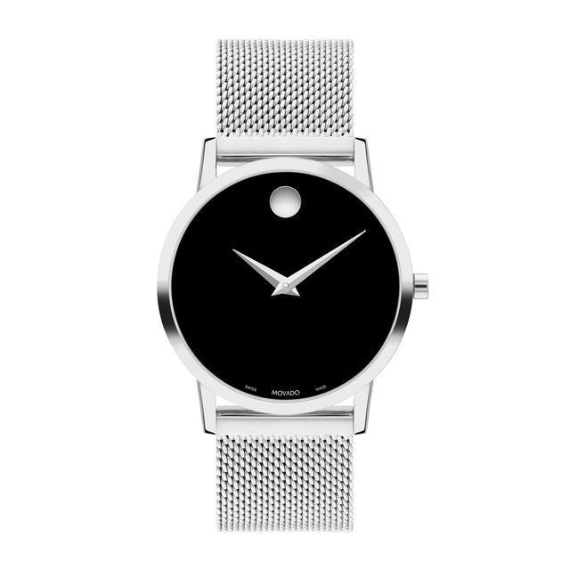 Ladies' Movado Museum Classic Mesh Watch with Black Dial (Model: 0607646)