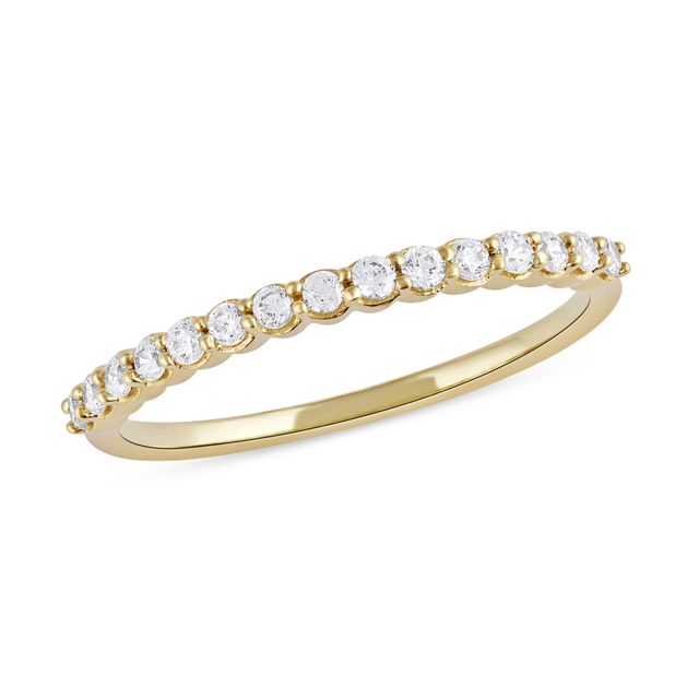 1/4 CT. T.w. Diamond Scallop Edge Stackable Band in 10K Gold