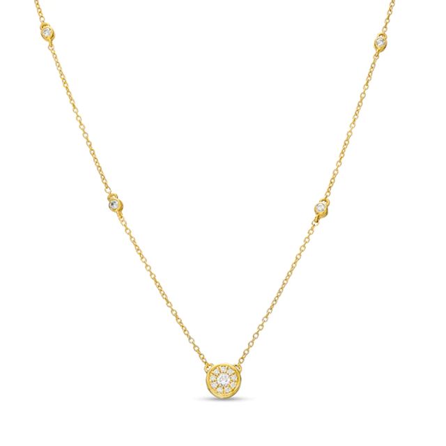 1/3 CT. T.w. Multi-Diamond Station Necklace in 10K Gold