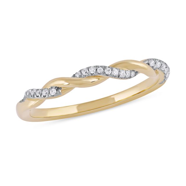 1/10 CT. T.w. Diamond Twist Stackable Band in 10K Gold