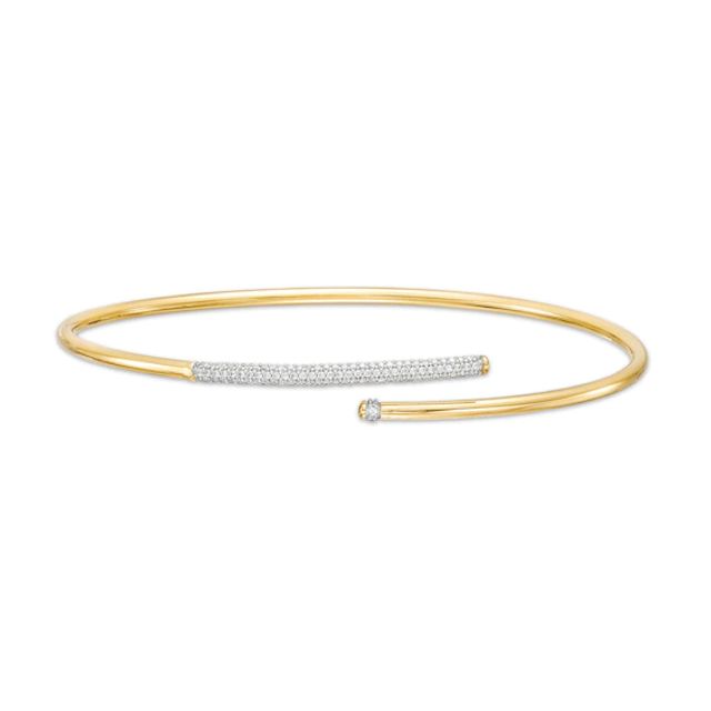 1/4 CT. T.w. Diamond Bypass Bangle in 10K Gold