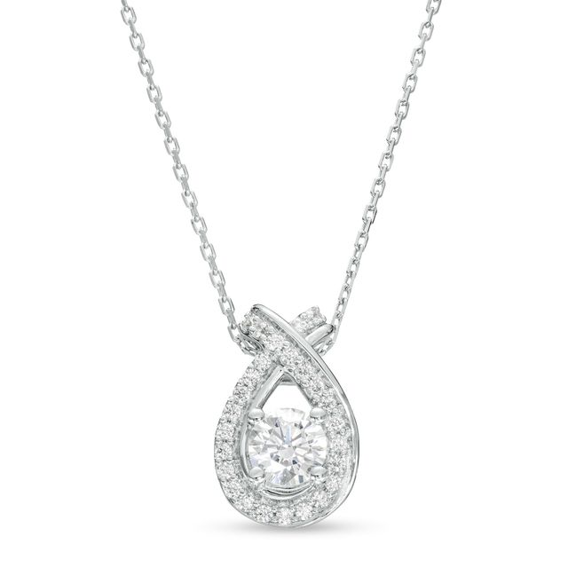 1/2 CT. T.w. Certified Lab-Created Diamond Teardrop Pendant in 10K White Gold (F/Si2)