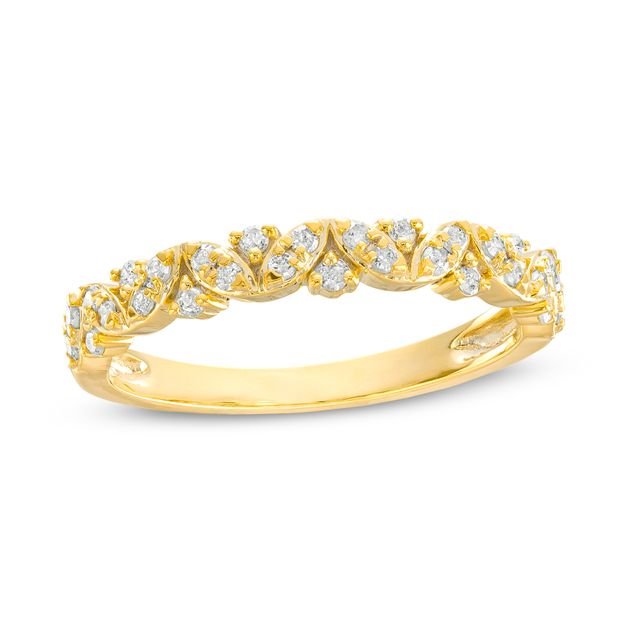 1/4 CT. T.w. Marquise-Shaped Multi-Diamond Alternating Anniversary Band in 10K Gold