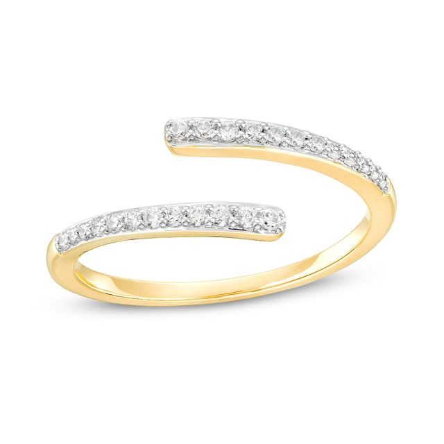 1/6 CT. T.w. Diamond Graduated Slant Bypass Anniversary Band in 10K Gold