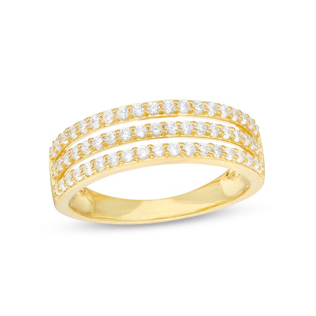 1/2 CT. T.w. Diamond Triple Row Band in 10K Gold