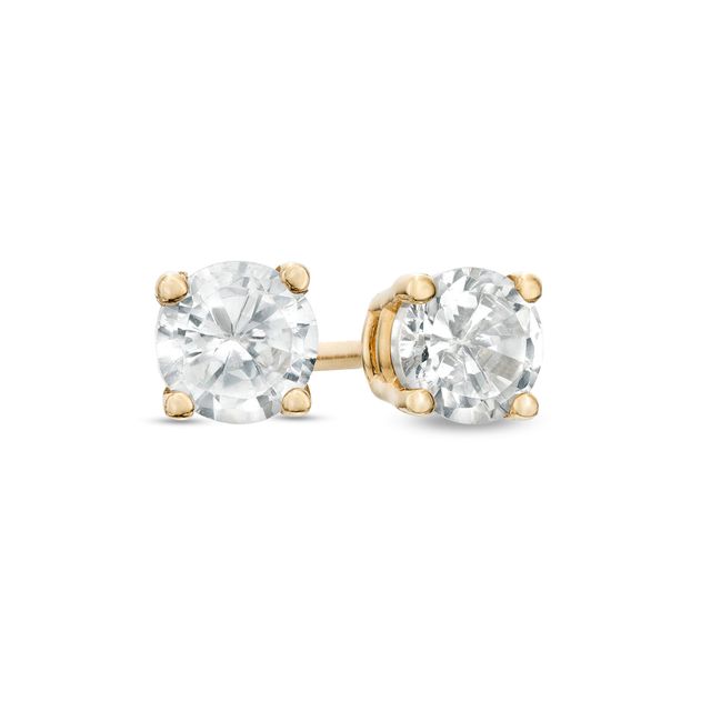 1/2 CT. T.w. Diamond Solitaire Stud Earrings in 14K Gold (J/I3)