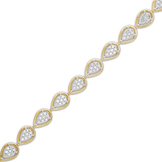 1 CT. T.w. Pear-Shaped Multi-Diamond Line Bracelet in 10K Gold