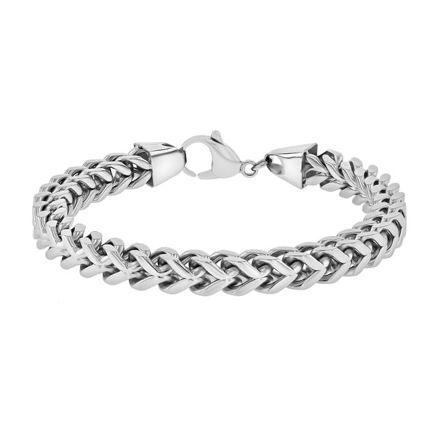 8.0mm Franco Chain Bracelet in Stainless Steel - 9.25"