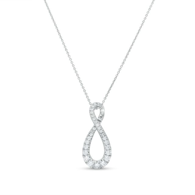 3/4 CT. T.w. Certified Lab-Created Diamond Infinity Loop Pendant in 14K White Gold (F/Si2)