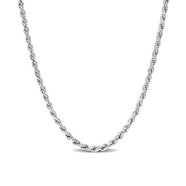 Zales Men's 7.6mm Curb Chain Necklace in Sterling Silver - 24