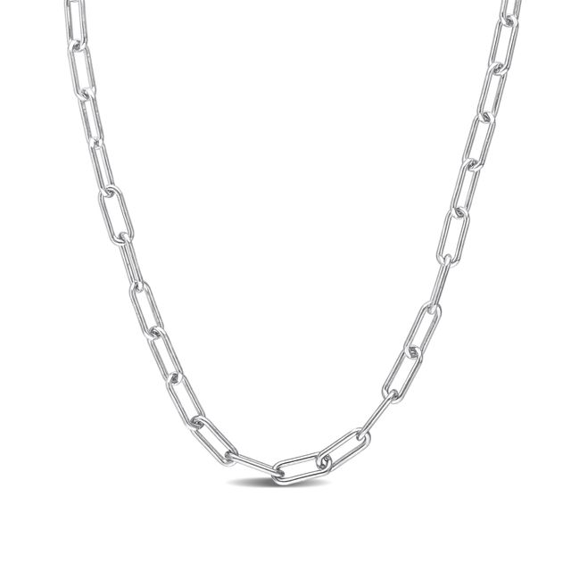 Zales Men's 7.6mm Curb Chain Necklace in Sterling Silver - 24