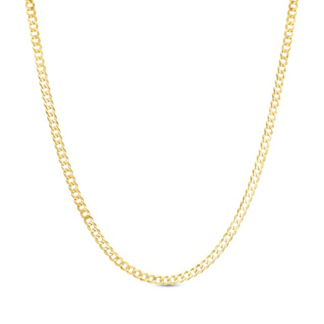 2.7mm Curb Chain Necklace in Solid 14K Gold