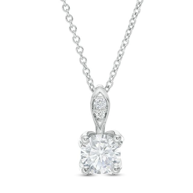 5/8 CT. T.w. Certified Diamond Solitaire Pendant in 14K White Gold (I/I2)