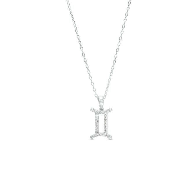 1/8 CT. T.w. Diamond Gemini Pendant in Sterling Silver