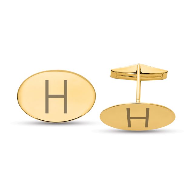 Engravable Oval Cuff Links (1-3 Initials)