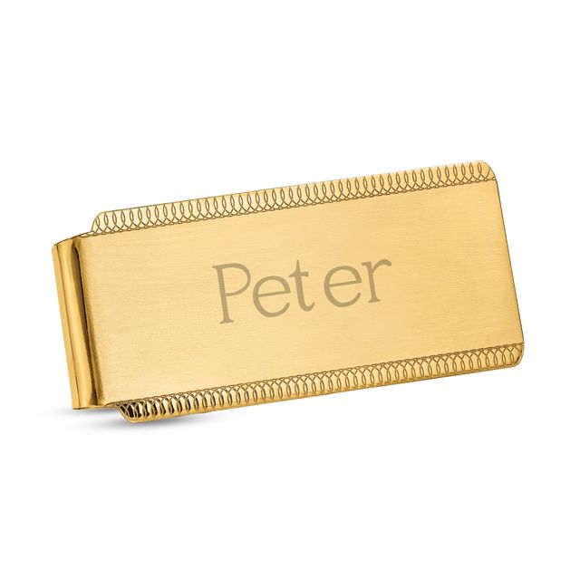 Engravable Sandblast Edge Money Clip (1-6 Lines)