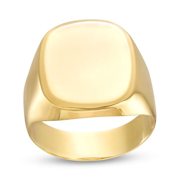 Men's Polished Signet Ring in 10K Gold