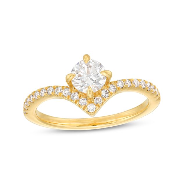 You're the Oneâ¢ 3/4 CT. T.w. Certified Lab-Created Diamond Chevron Engagement Ring in 14K Gold (F/Si2)