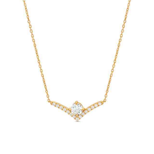 You're the Oneâ¢ 5/8 CT. T.w. Certified Lab-Created Diamond Chevron Necklace in 14K Gold (F/Si2) â 18.5"