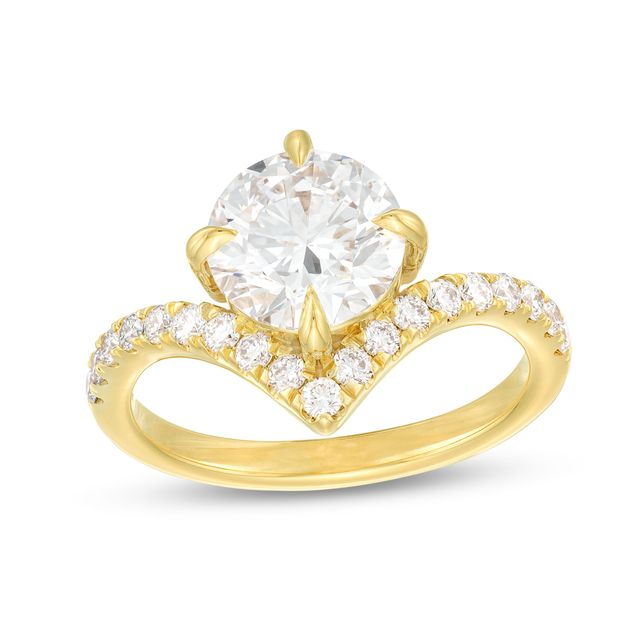 You're the Oneâ¢ 2-1/3 CT. T.w. Certified Lab-Created Diamond Chevron Engagement Ring in 14K Gold (F/Si2)