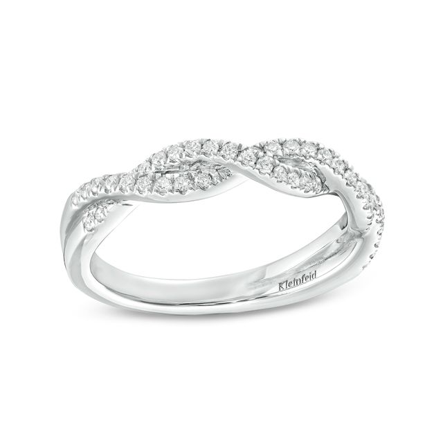 KleinfeldÂ® x Zales 1/4 CT. T.w. Certified Lab-Created Diamond Twist Anniversary Band in Platinum (F/Vs2)