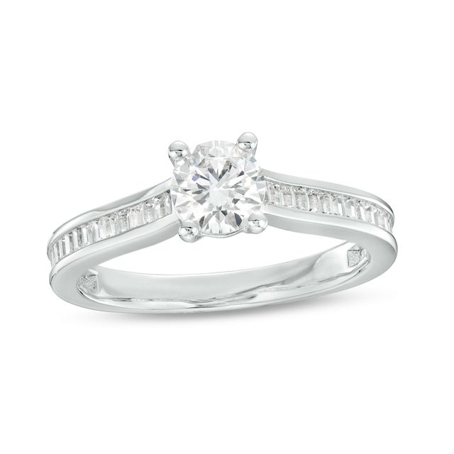 1 CT. T.w. Certified Diamond Engagement Ring in 14K White Gold (I/I1)