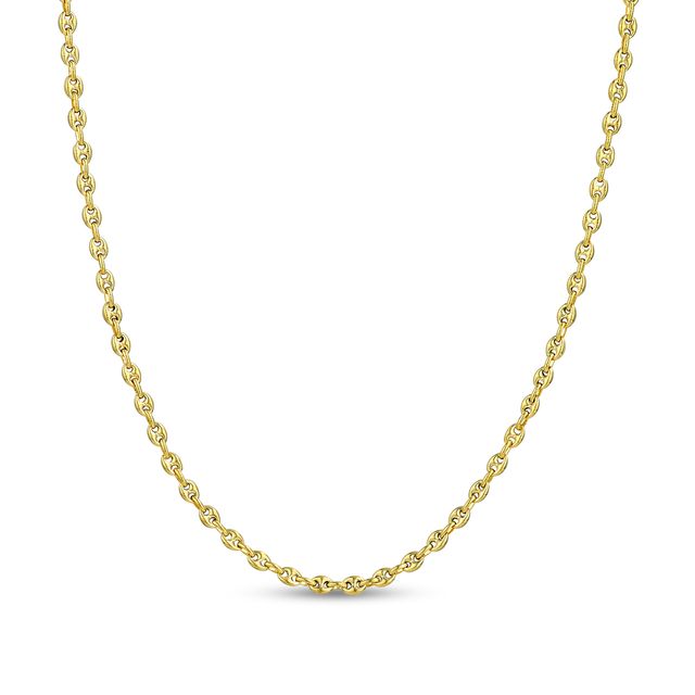 3.45mm Mariner Chain Necklace in Hollow 14K Gold
