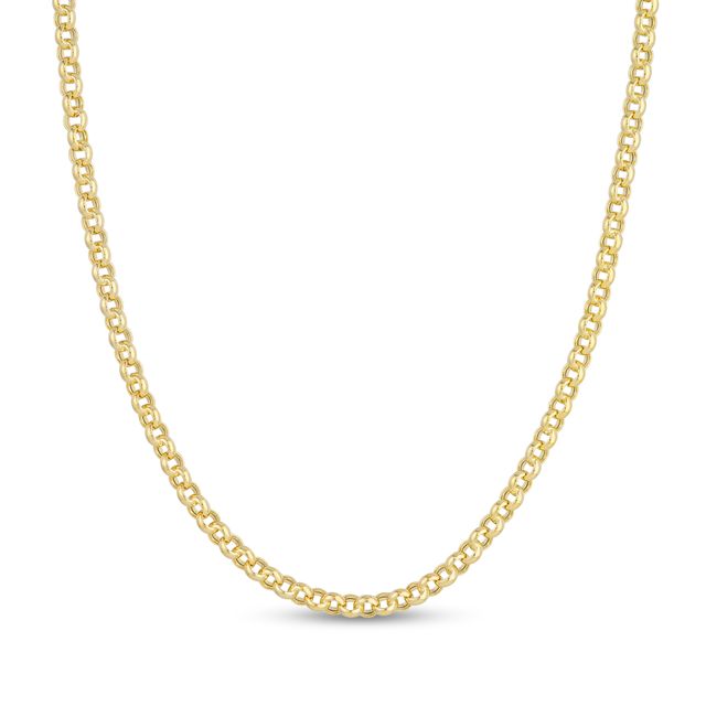 5.2mm Rolo Chain Necklace in Hollow 14K Gold