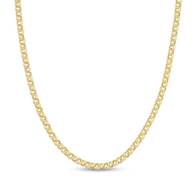 5.2mm Rolo Chain Necklace in Hollow 14K Gold - 20"