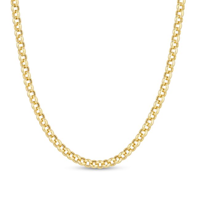 6.5mm Rolo Chain Necklace in Hollow 14K Gold