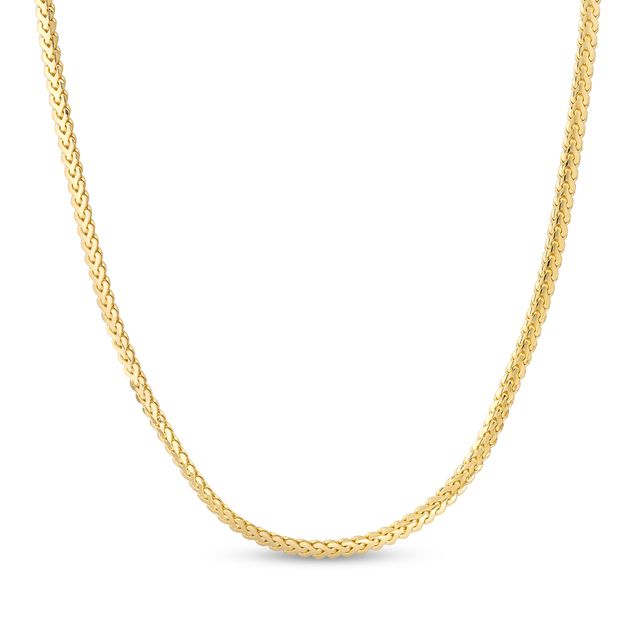 4.0mm Diamond-Cut Franco Chain Necklace in Solid 14K Gold - 22"