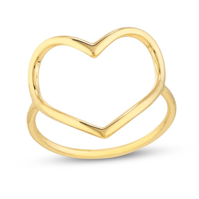 Heart Outline Ring 14K Gold