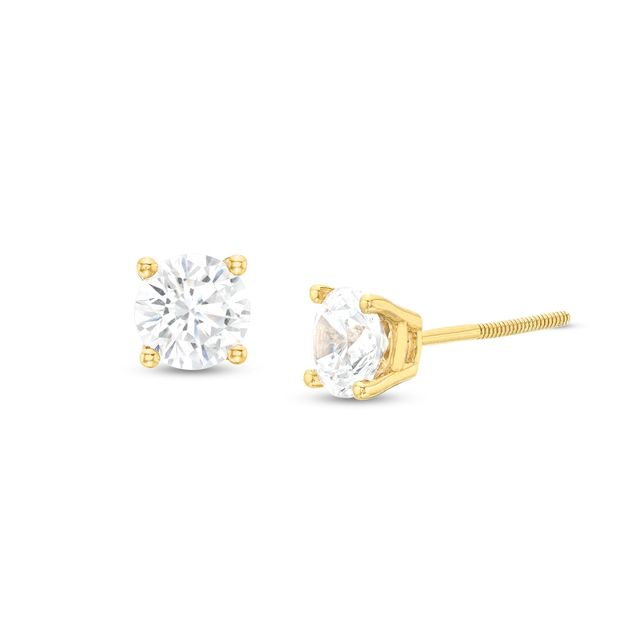 1 CT. T.w. Certified Lab-Created Diamond Solitaire Stud Earrings in 14K Gold (F/Si2)