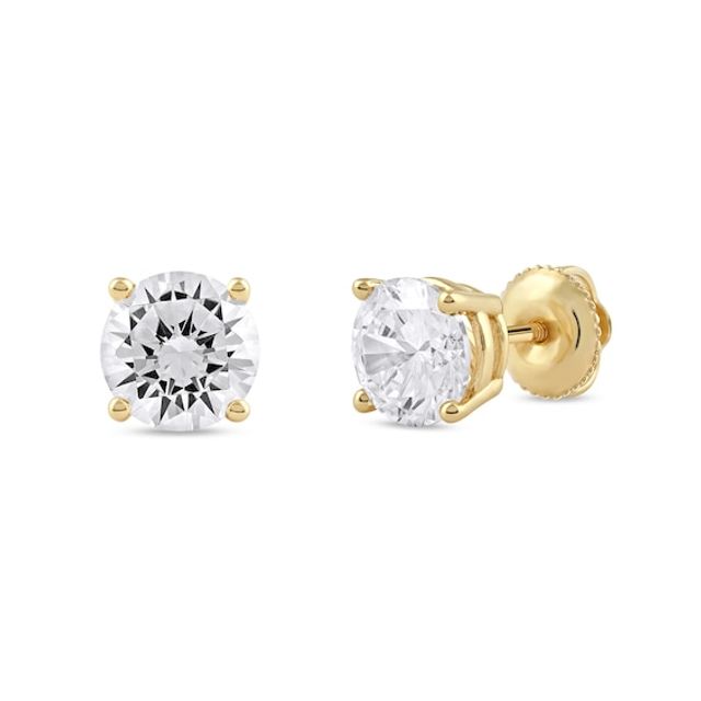 2 CT. T.w. Certified Lab-Created Diamond Solitaire Stud Earrings in 14K Gold (F/Si2)