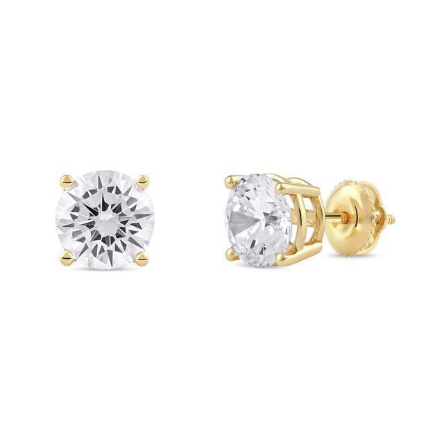 3 CT. T.w. Certified Lab-Created Diamond Solitaire Stud Earrings in 14K Gold (F/Si2)