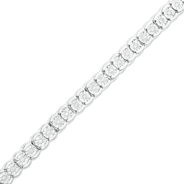 1/4 CT. T.w. Diamond Illusion Tennis Bracelet in Sterling Silver - 7.25"