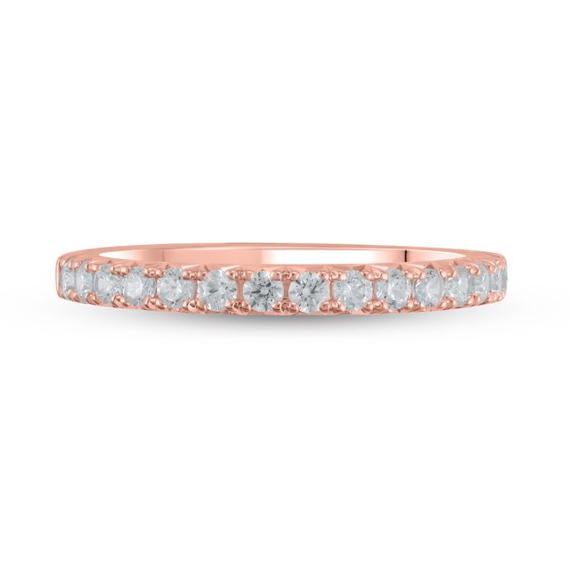 1/2 CT. T.w. Certified Lab-Created Diamond Anniversary Band in 14K Rose Gold (F/Vs2)