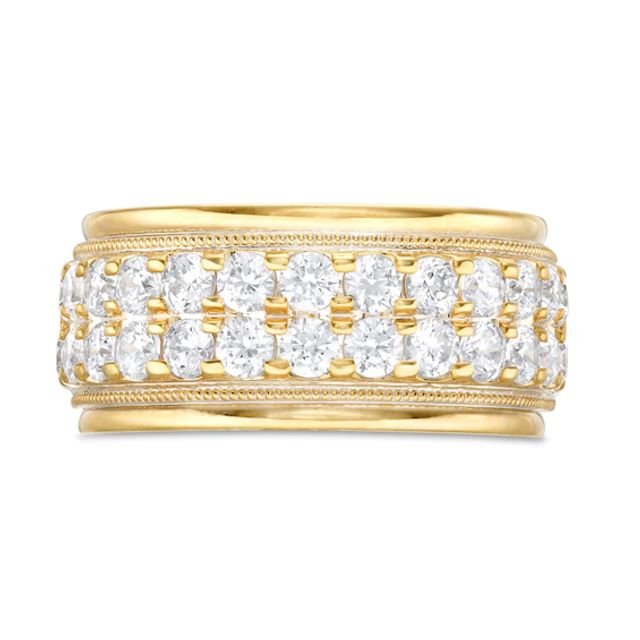 1/4 CT. T.w. Pear-Shaped and Round Diamond Vintage-Style Chevron Anniversary Band in 14K White Gold