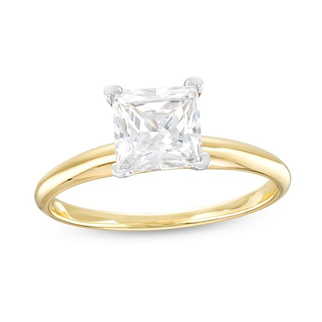 2 CT. Certified Princess-Cut Lab-Created Diamond Solitaire Engagement Ring in 14K Gold (I/Si2