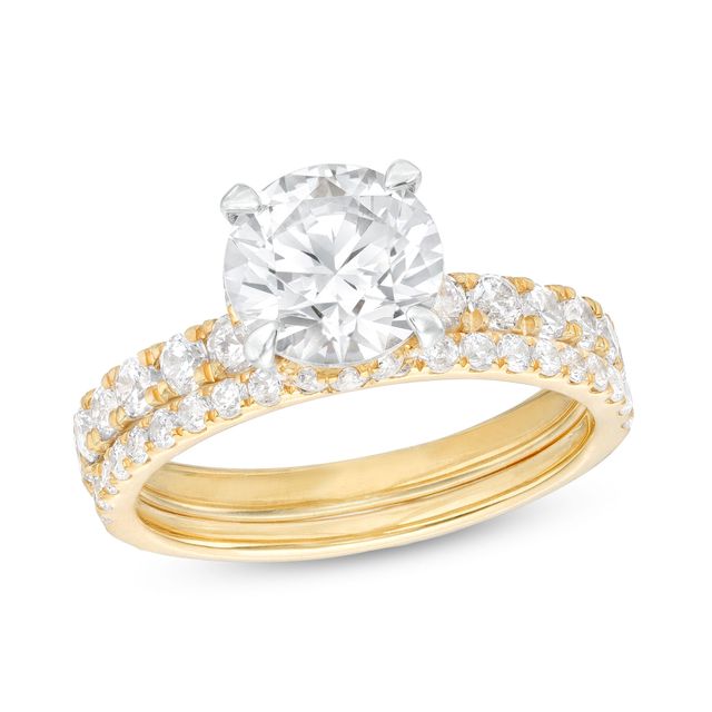 3 CT. T.w. Certified Lab-Created Diamond Bridal Set in 14K Gold (I/Si2)