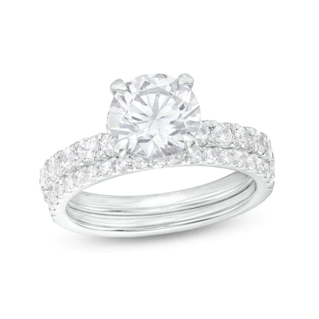 3 CT. T.w. Certified Lab-Created Diamond Bridal Set in 14K White Gold (I/Si2)